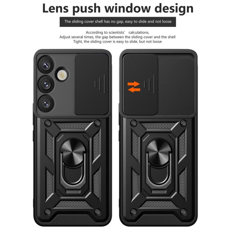 Coque Samsung Galaxy S25 Plus 5G Support Rotatif et Protecteur Objectif