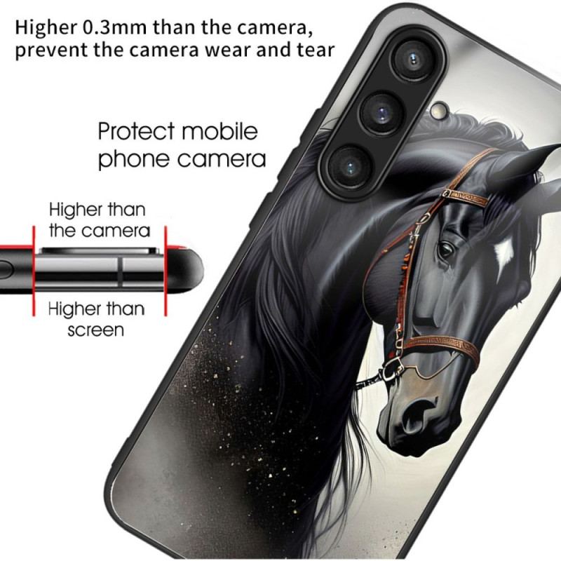 Coque Samsung Galaxy S25 Plus 5G Verre Trempé Cheval Gris