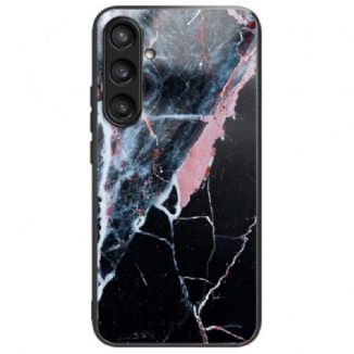 Coque Samsung Galaxy S25 Plus 5G Verre Trempé Marbre Noir et Rose