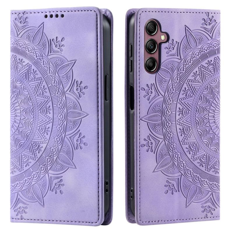 Flip Cover Samsung Galaxy S25 Plus 5G Effet Daim Mandala