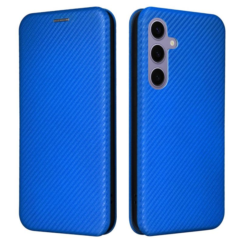 Flip Cover Samsung Galaxy S25 Plus 5G Fibre Carbone