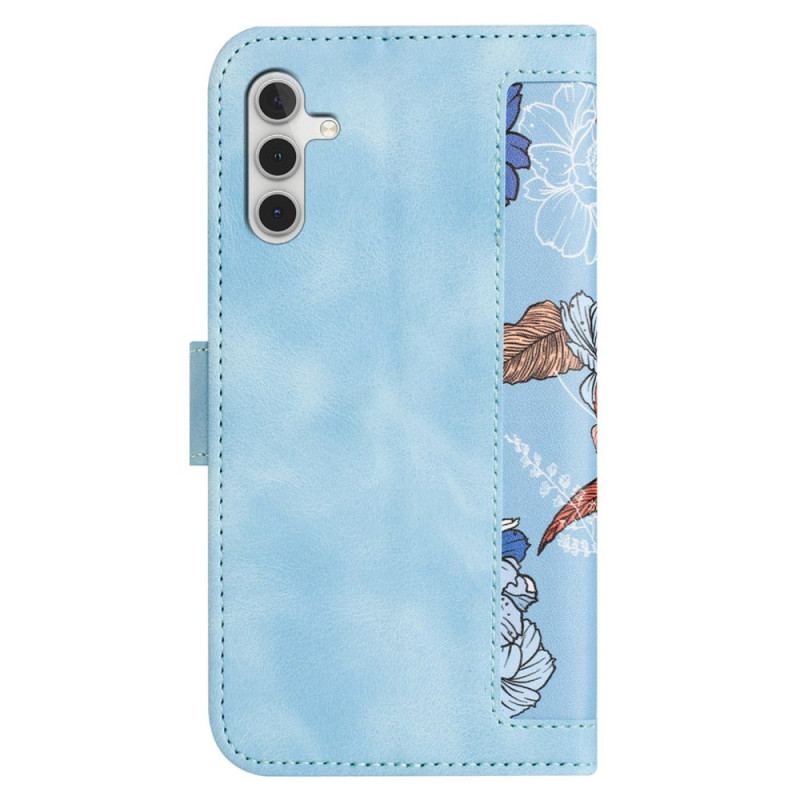 Housse Samsung Galaxy S25 Plus 5G Design Floral avec Lanière