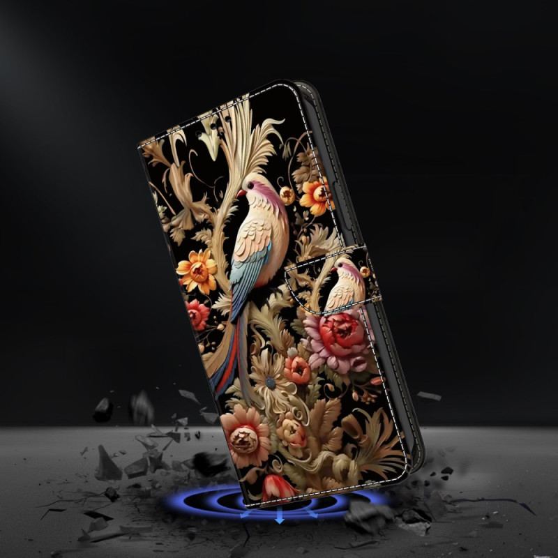 Housse Samsung Galaxy S25 Plus 5G Fleurs et Oiseaux