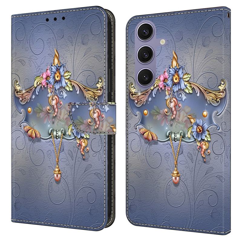 Housse Samsung Galaxy S25 Plus 5G Fleurs Gravées