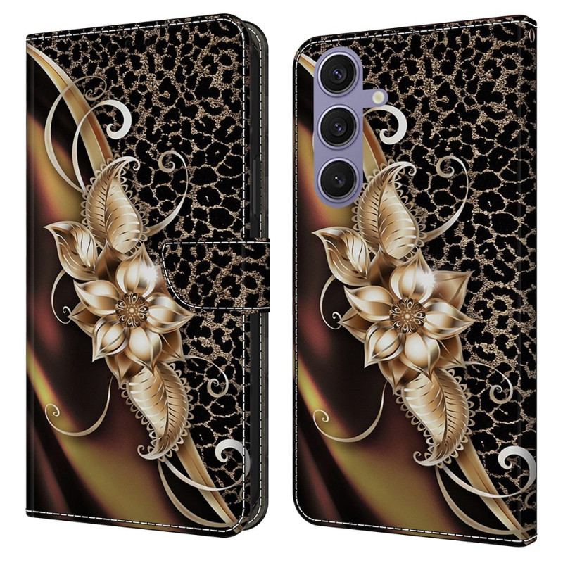 Housse Samsung Galaxy S25 Plus 5G Fleurs Métalliques