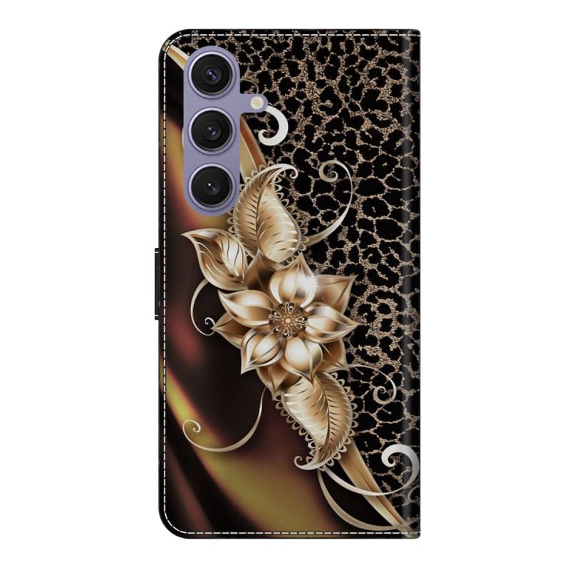 Housse Samsung Galaxy S25 Plus 5G Fleurs Métalliques