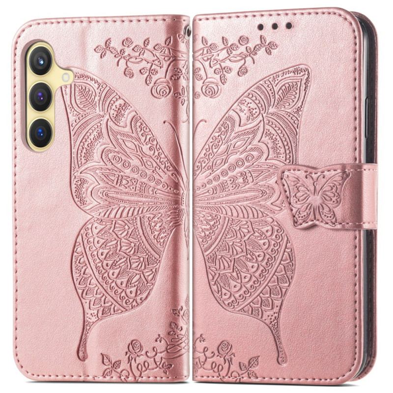 Housse Samsung Galaxy S25 Plus 5G Papillon Dentelle