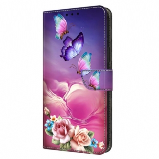 HOusse Samsung Galaxy S25 Plus 5G Papillons et Petites Fleurs