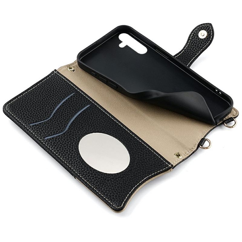 Housse Samsung Galaxy S25 Plus 5G Portefeuille avec Chaîne