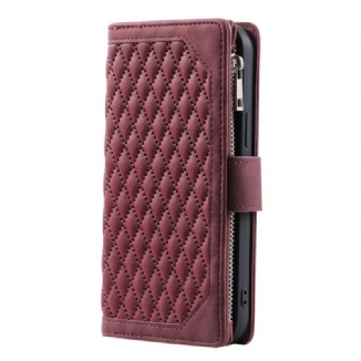 Housse Samsung Galaxy S25 Plus 5G Portefeuille Matelassé