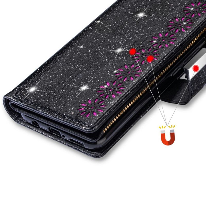 Housse Samsung Galaxy S25 Plus 5G Portefeuille Paillettes