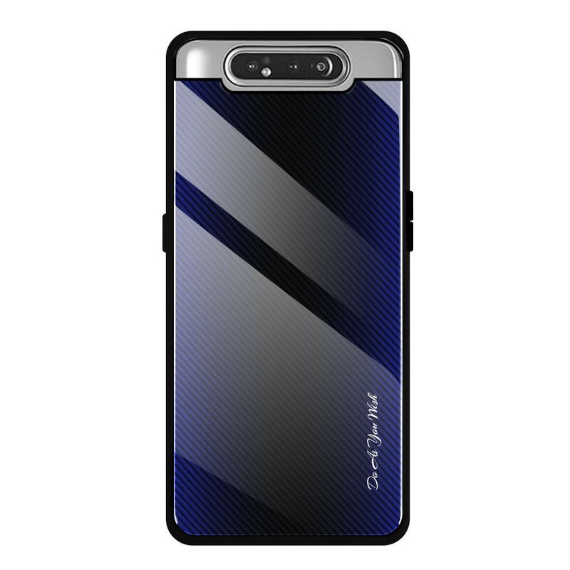 Coque Samsung Galaxy A90 / A80 Verre Trempé Fibre Carbone