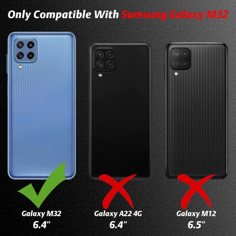 Coque Samsung Galaxy M32 Combo Coque et Verre trempée Écran
