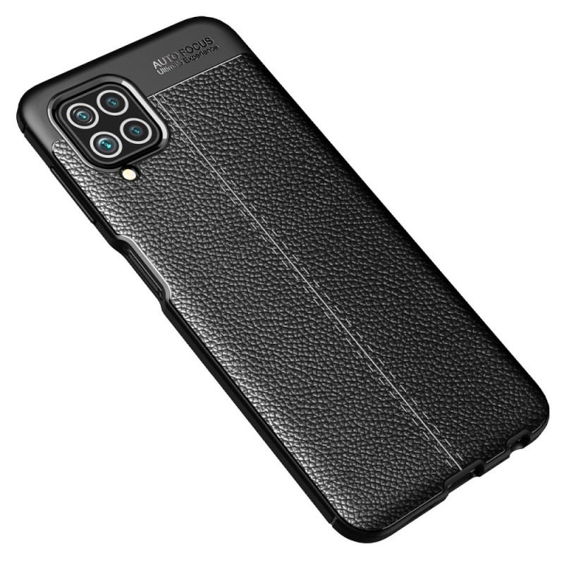 Coque Samsung Galaxy M32 Effet Cuir Litchi Double Line