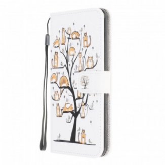 Housse Samsung Galaxy M32 Funky Cats à Lanière