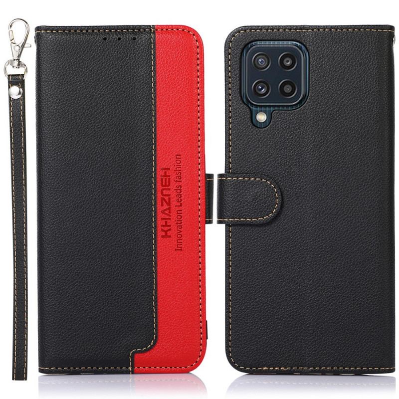 Housse Samsung Galaxy M32 Style Litchi RFID KHAZNEH