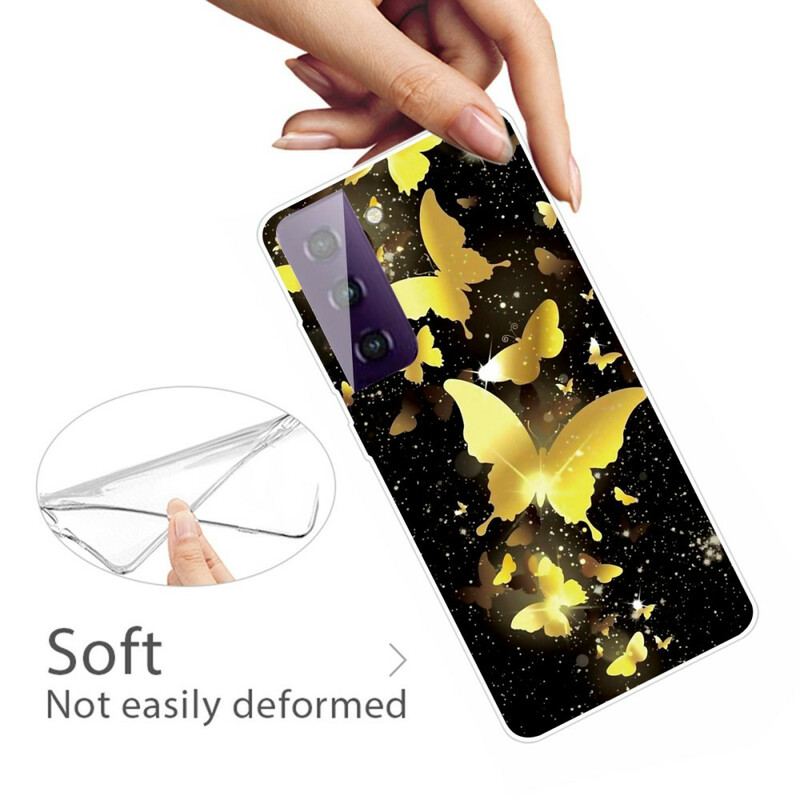 Coque Samsung Galaxy S21 Plus 5G Beaux Papillons Papillons