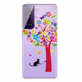 Coque Samsung Galaxy S21 Plus 5G Chat sous l'Arbre