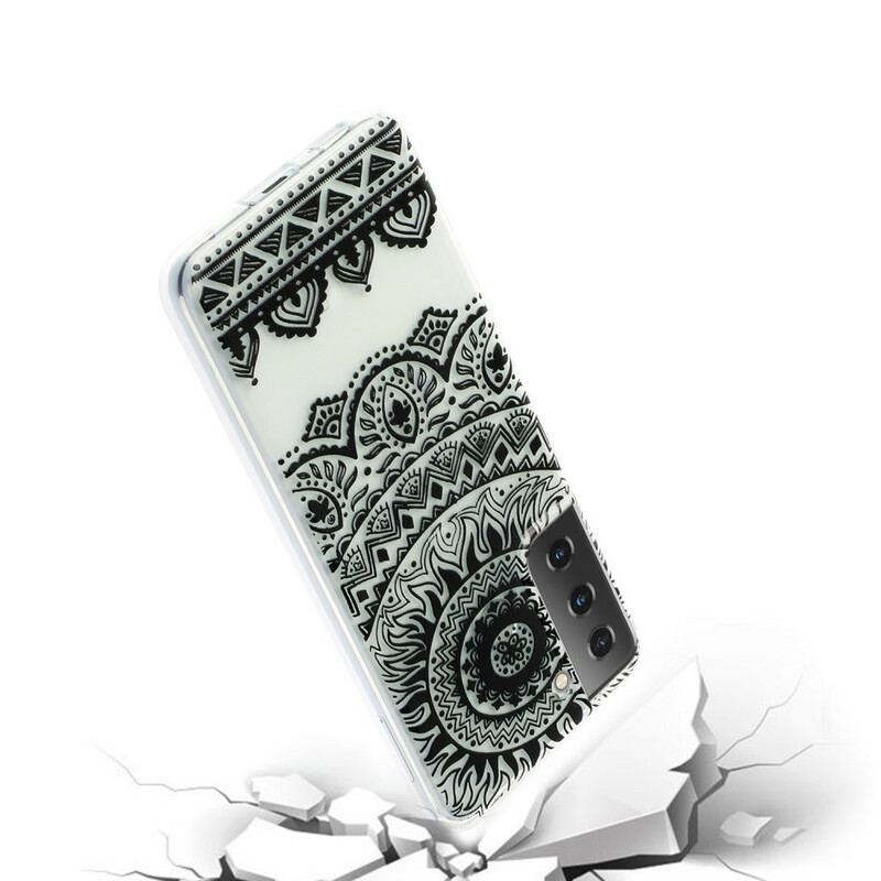 Coque Samsung Galaxy S21 Plus 5G Transparente Fleur Mandala