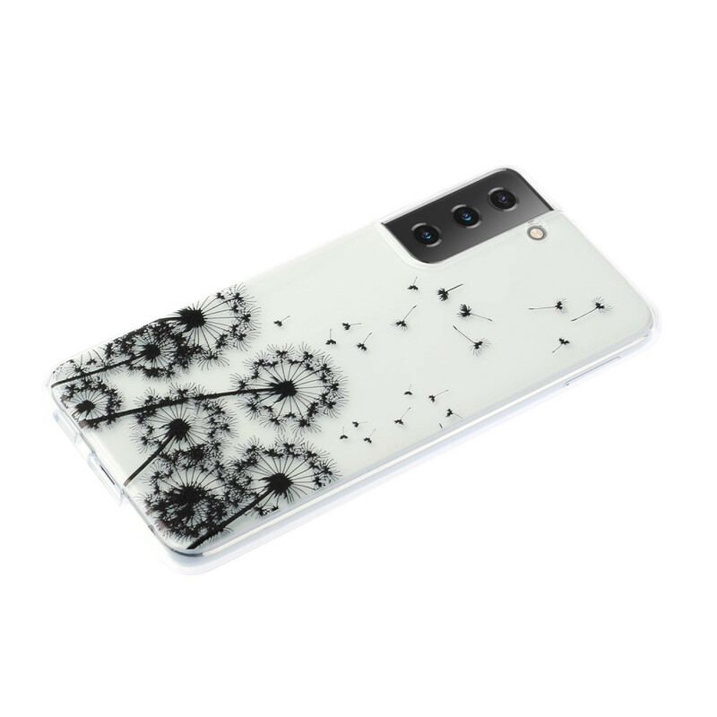 Coque Samsung Galaxy S21 Plus 5G Transparente Pissenlits Noirs