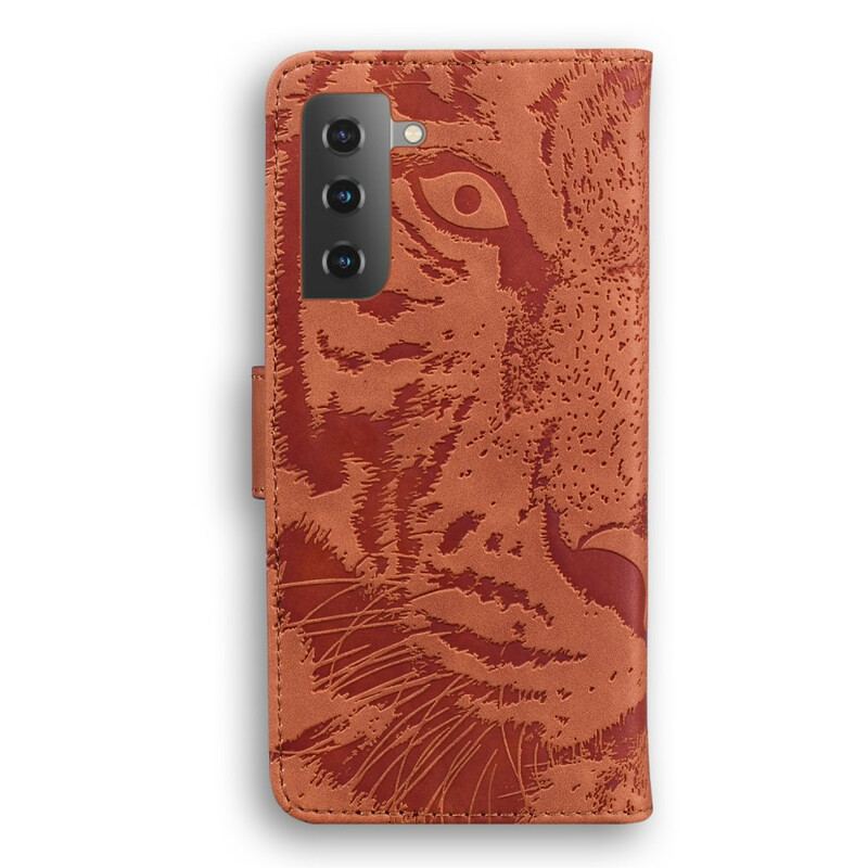 Housse Samsung Galaxy S21 Plus 5G Empreinte Face de Tigre