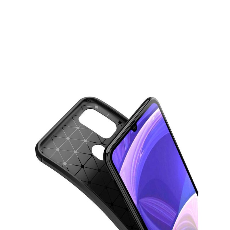 Coque Samsung Galaxy M21 Flexible Texture Fibre Carbone