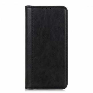Flip Cover OnePlus 9 Cuir Litchi Fendu Élégance