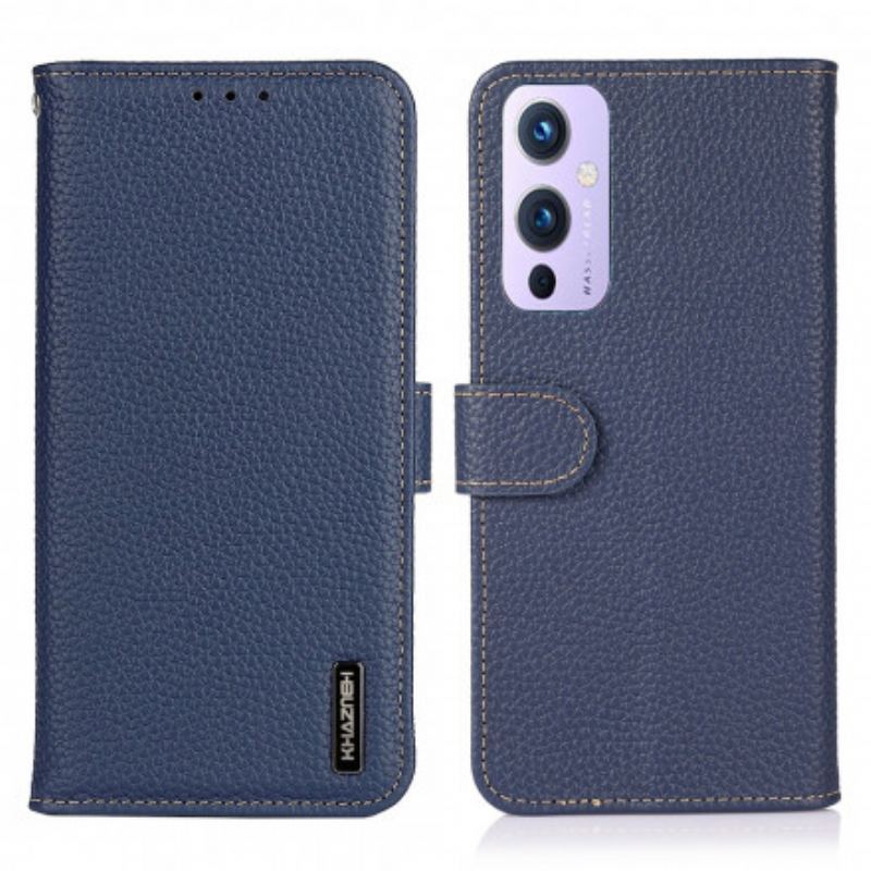Housse OnePlus 9 Cuir Litchi KHAZNEH