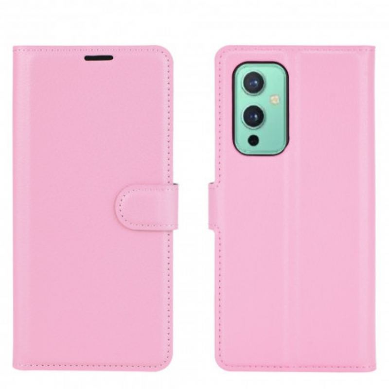 Housse OnePlus 9 Style Cuir Litchi Classique