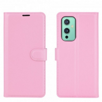 Housse OnePlus 9 Style Cuir Litchi Classique