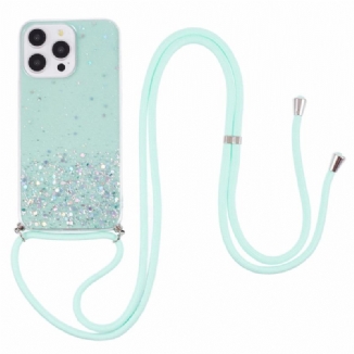 Coque à Cordon iPhone 16 Pro Paillettes