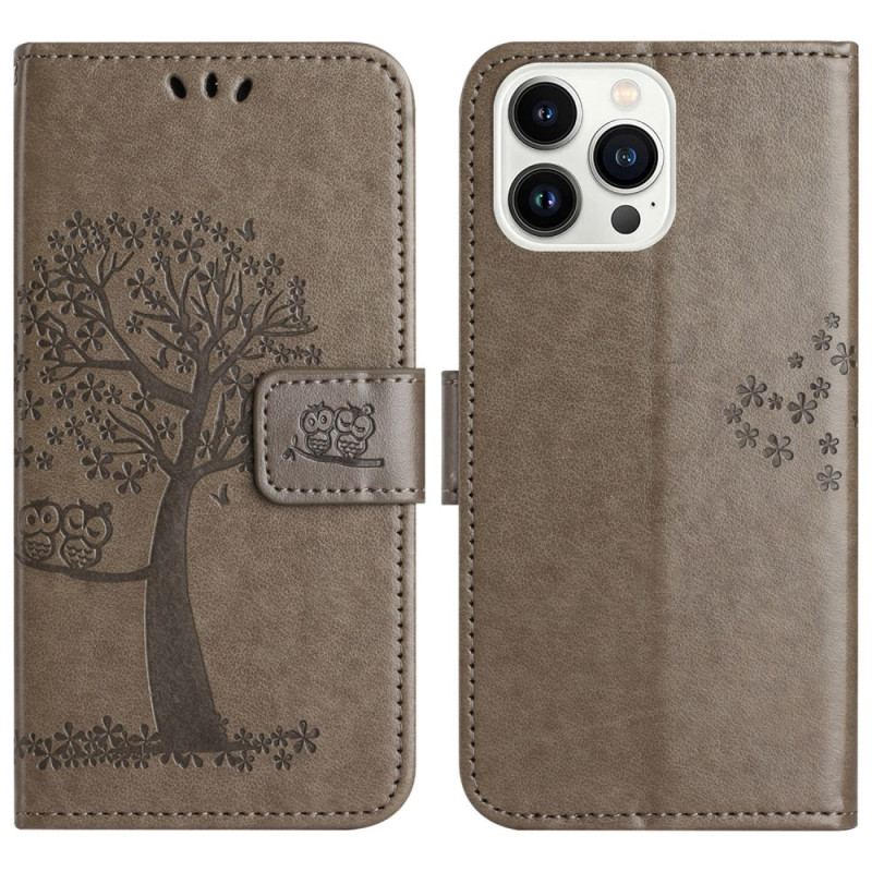 Housse iPhone 16 Pro Chouette sur l'Arbre