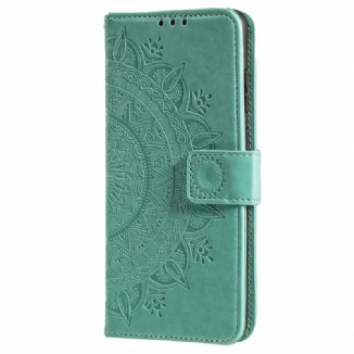 Housse iPhone 16 Pro Mandala Soleil à Lanière