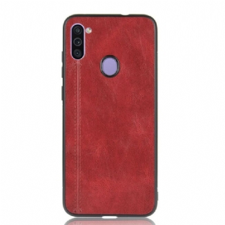 Coque Samsung Galaxy M11 Effet Cuir Couture