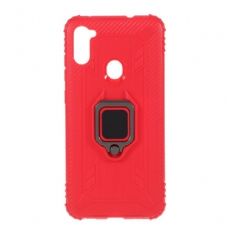 Coque Samsung Galaxy M11 Ring et Fibre Carbone