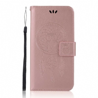 Housse Samsung Galaxy M11 Effet Cuir Attrape Rêves Hibou