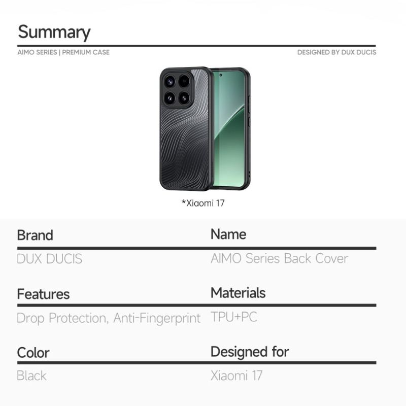 Coque Xiaomi 17 Aimo Series DUX DUCIS