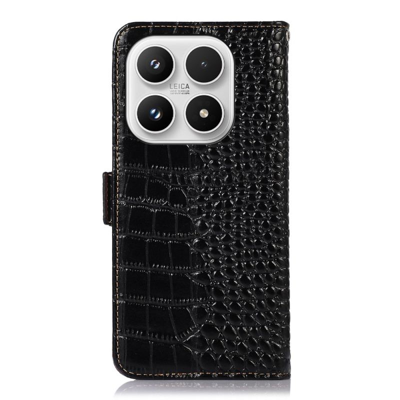 Housse Xiaomi 17 Cuir Effet Croco