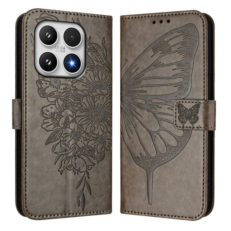 Housse Xiaomi 17 Design Papillon à Lanière