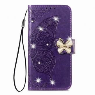 Housse Xiaomi 17 Papillon 3D et Strass