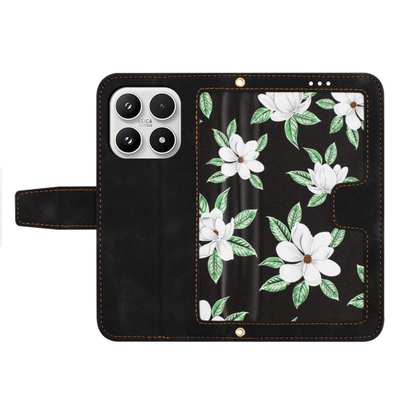 Housse Xiaomi 17 Porte-Cartes et Motif Floral
