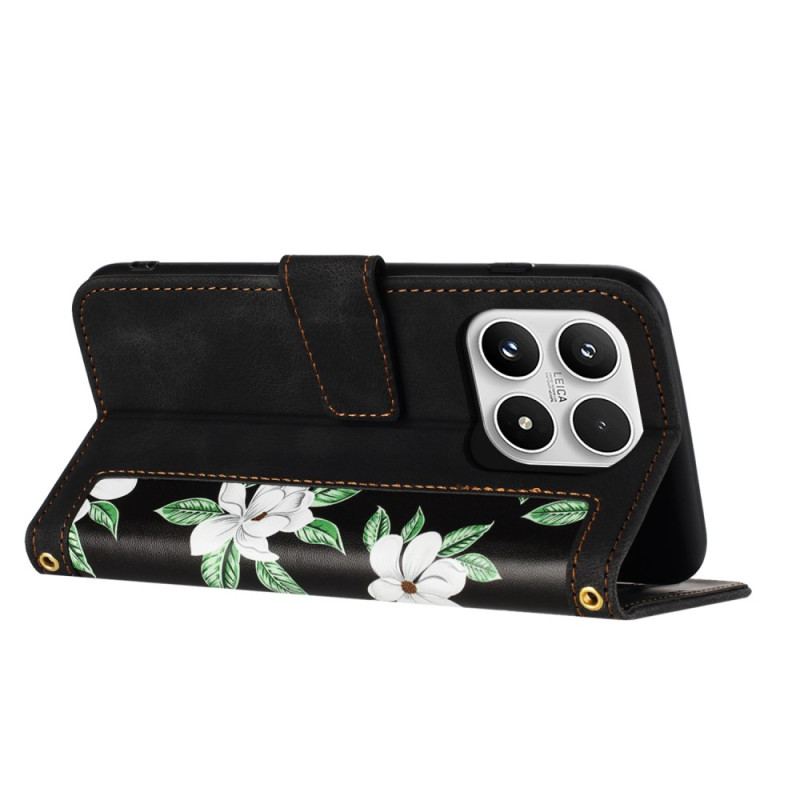 Housse Xiaomi 17 Porte-Cartes et Motif Floral