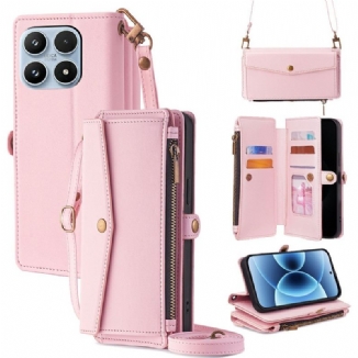 Housse Xiaomi 17 Portefeuille avec Bandoulière et Lanière