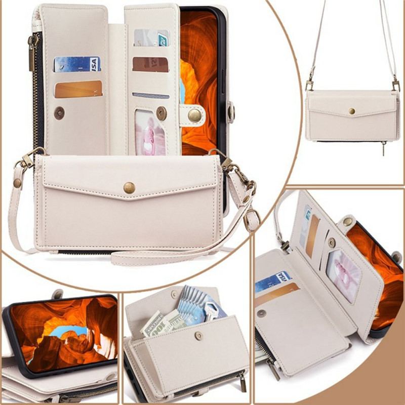 Housse Xiaomi 17 Portefeuille avec Bandoulière et Lanière