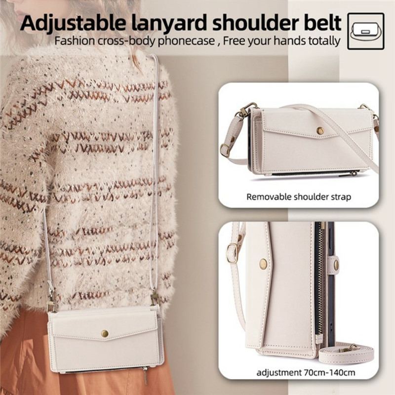 Housse Xiaomi 17 Portefeuille avec Bandoulière et Lanière