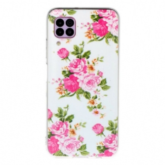 Coque Huawei P40 Lite Fleurs Liberty Fluorescente