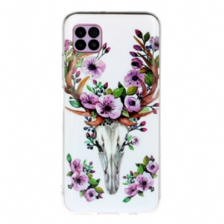 Coque Huawei P40 Lite Wapiti Fleuri Fluorescente