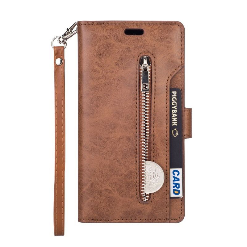 Housse Huawei P40 Lite Porte-Monnaie avec Lanière