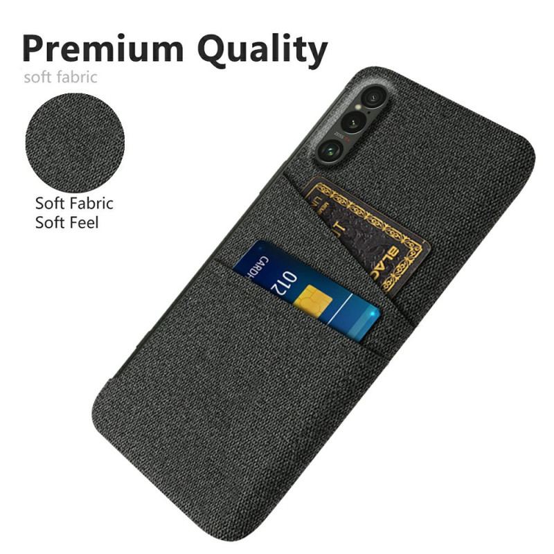 Coque Sony Xperia 1 VII Tissu Porte-Cartes