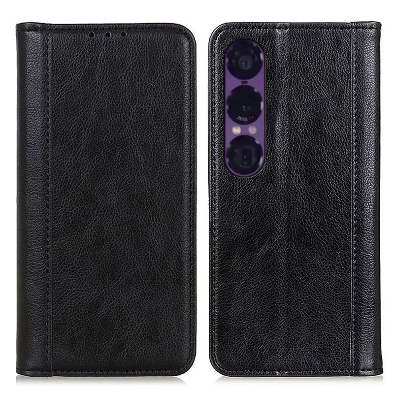 Flip Cover Sony Xperia 1 VII Cuir Fendu
